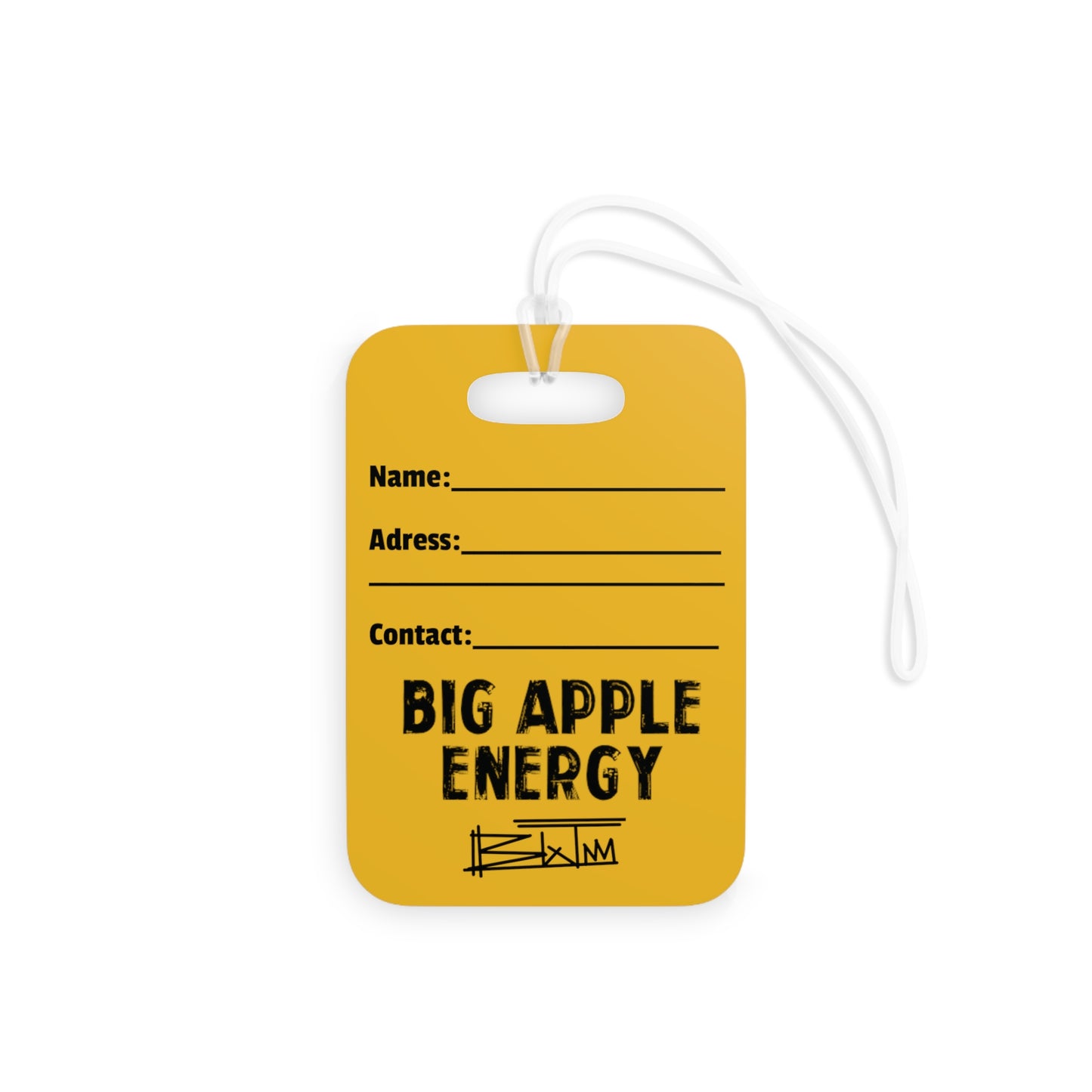 (Yellow) Big Apple Energy Luggage Tags